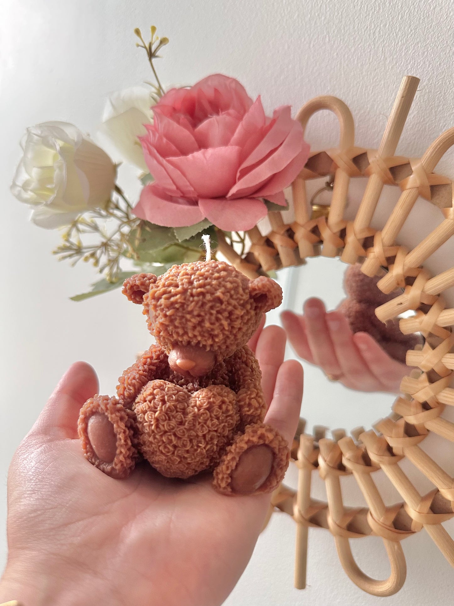 Bougie nounours cœur