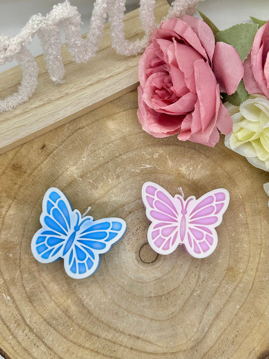 Bougie Papillon - Rose ou bleu