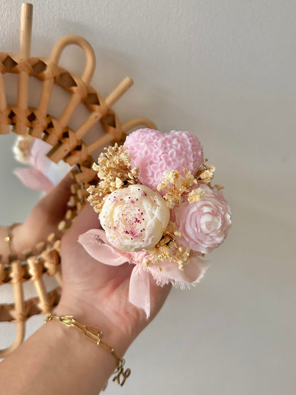 Mini bouquet rose - Noix de coco