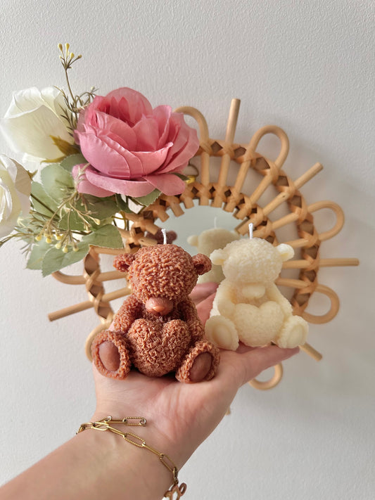 Bougie nounours cœur