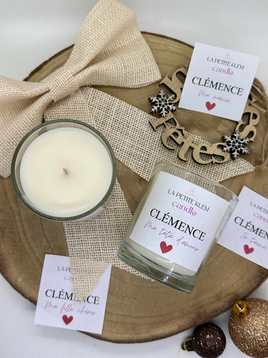 Bougie personnalisée prénom+texte
