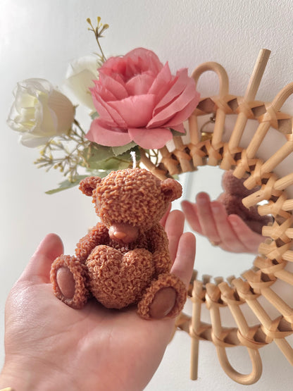 Bougie nounours cœur