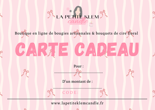 Carte cadeau La Petite Klem Candle